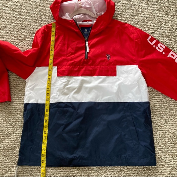 NWOT U.S. Polo Assn. Red, White, & Blue Windbreaker Large - Picture 7 of 10
